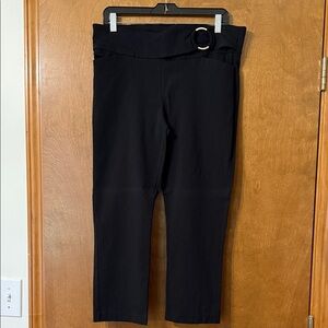 Maurices Black Cropped Pants with Ring Accent